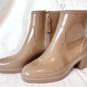 Kate Spade Brown Glossy Rain Boots